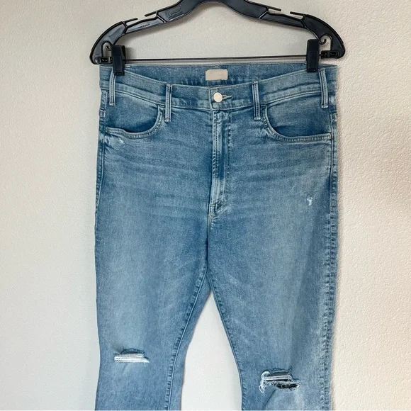 MOTHER The Hustler Ankle Chew Jeans Denim Drinking By the Pool Women’s 32 - Picture 4 of 14